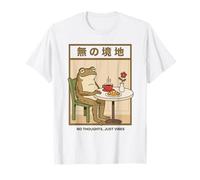 No Thoughts Just Vibes Head Empty Frog Japanese Zen T-Shirt