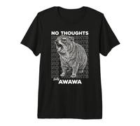 No Thoughts Only Awawa Screaming Rock Hyrax Funny Premium T-Shirt