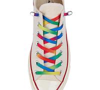 No Tie Elastic Shoe Laces-Elastic Shoelaces for Adults and Kids-Elastic No Tie Shoelaces, Number 005-rainbow, XL