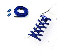 No Tie Elastic Shoelaces,1 Pair Flat Shoelaces with Metal Buckles, Shoelaces Replacement, Elastic No Tie Shoe Laces for Sneakers Kids/Adults Adjustable Laces, Rubber Tieless Laces Elastic-Blue