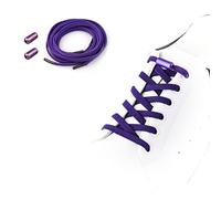 No Tie Elastic Shoelaces,1 Pair Flat Shoelaces with Metal Buckles, Shoelaces Replacement, Elastic No Tie Shoe Laces for Sneakers Kids/Adults Adjustable Laces, Rubber Tieless Laces Elastic-Purple