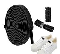 No Tie Elastic Shoelaces - No Tie Shoelaces | Flat Shoelaces With Metal Buckles | Replacement Elastic Shoelaces For Sneakers, Adjustable Shoelaces For /Adults | No Tie Elastic Laces, Black, Se référer