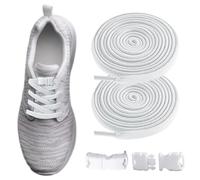 No Tie | No Tie for Elastic Trainers, Practical and Adjustable without Canvas and Sports Shoes. The Shoes Yes Yes Shoelace Without Tie for Children, White, riferimento alla descrizione