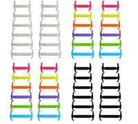 No Tie Shoe Laces for Kids and Adults, 4 Pairs Elastic laces for trainers, Silicone Flat Lazy Shoe Laces Waterproof Tieless Running Shoelaces