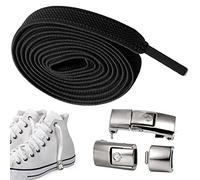 No Tie Shoe Laces - Shoe Buckles, No Tie Shoelaces Seniors | Wide Application Elastic Unisex Shoe Laces, Convenient Fashionable Shoelaces for Running, Portable Shoelaces for Hiking, Black, Refer to