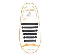NO TIE SHOELACES, 100% SILICONE ELASTIC ADULT AND KIDS TRAINERS LACES - NO KNOT,NO TANGLES AND EASY USE BLACK COLOR FOR KIDS