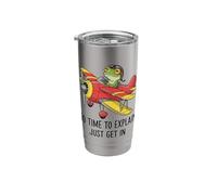No Time to Explain Just Get in Funny Pilot Adventure Stainless Steel Insulated Tumbler