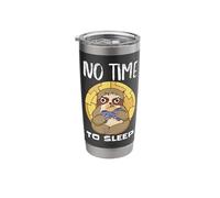 No Time to Sleep Angry Sloth Comic Stainless Steel Insulated Tumbler