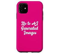 No To AI Generated Images Protect Artist Rights Computer Art Case for iPhone 11