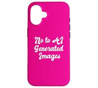 No To AI Generated Images Protect Artist Rights Computer Art Case for iPhone 16