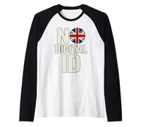 No to Digital ID in UK | British Freedom Privacy Protest Raglan Baseball Tee