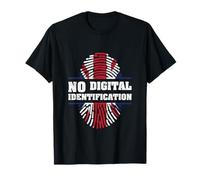 No to Digital ID in UK | British Freedom Privacy Protest T-Shirt
