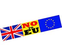 NO to EU Europe Exit Brexit Car Bumper Sticker Window Door Business Van Taxi