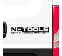 No Tools Kept in Vehicle Overnight Decal Sticker - Van Security Warning Sign Vinyl for Work Van, Business Vehicle, Car Window or Rear Door - Tool Theft Deterrent Tradesman Sticker