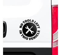 No Tools Left in This Vehicle Decal Sticker - Van Security Sign Vinyl for Work Van, Business Vehicle, Car Window or Rear Door - Anti Theft Tradesman Sticker