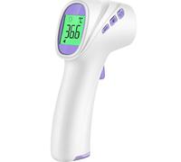 No-Touch Forehead Thermometer for adults, Infrared Digital Thermometer for Kids & Babies with LCD Backlight Display, Fever Alarm and 1 second Reading (Purple)