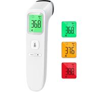 No-Touch Forehead Thermometer for Adults, Infrared Digital Thermometers for Kids, Touchless Baby Thermometer, Accurate Reading with LCD Display, Mute Mode, Memory Recall, Fever Alarm