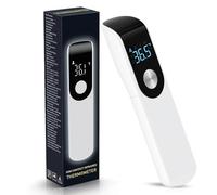 No-Touch Infrared Forehead Digital Thermometer, with LCD Screen and Fever Alarm, ℃/℉, Instant Reading (White)
