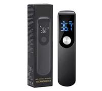 No-Touch Infrared Forehead Thermometer - Digital Instant Reader with Fever Alert for Adults & Children (Black)