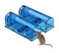 No Touch Release Mouse Traps, Humane No Kill Live Catch, Easy To Use & Clean, Cost-Effective Solution, Safe For Indoor & Outdoor Use (2-Traps Package)