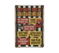 No Touching Opponent Balls Nostalgic Theme Metal Tin Sign