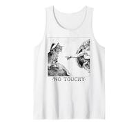 No Touchy Funny Cat Michelangelo Creation of Adam Tank Top