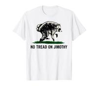 No Tread On Jimothy Raccoon Meme Value Graphic T-Shirt, Men, White, M
