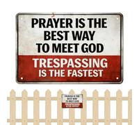 No Trespassing Metal Sign - Private Property Warning Notice for Fence Security Use | Aluminum Rust Resistant Outdoor Indoor Home Office Apartment Dorm Hotel Door Wall Mount