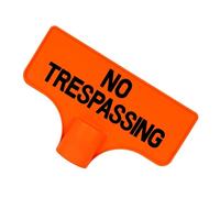 No Trespassing Sign for Post,Orange Weatherproof 3D Printing,Outside Private Property Sign Post-Mounted | for Warehouse Construction Site Front Porch Garden Farm