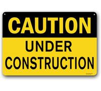 No Trespassing Sign, Under Construction Signs, Business Warning Work Zone Metal Aluminum 8"x12"