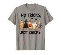 No Tricks Just Chicks Funny Halloween Chicken Lovers Costume T-Shirt