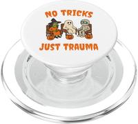 No Tricks Just Trauma Funny Halloween Monsters in Therapy PopSockets PopGrip for MagSafe