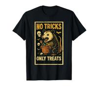 No Tricks Only Treats Vintage Movie Poster Opossum Halloween T-Shirt
