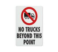 No Trucks Beyond This Point Sign Safe Sign, Signs Outdoor, 12 X 8 In, Sign For Home, Business, Driveway Alert