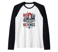 No Tyrants,No Kings Pro Democracy Resist Political Statement Raglan Baseball Tee