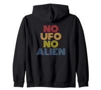 No Ufo No Alien Fan Retro Zip Hoodie
