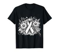 No Visible Text Detected Awareness Ribbon Floral Art T-Shirt
