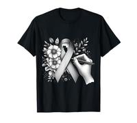 No Visible Text Detected Breast Cancer Awareness Floral Art T-Shirt