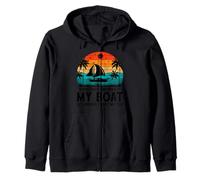 No visible text detected. Nautical Lovers Tropical Vibe Zip Hoodie