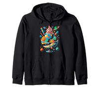 No visible text detected Space Ice Cream Lovers Cosmic Vibe Zip Hoodie