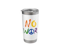 No War - A Peace Symbol Rainbow Colours Stainless Steel Insulated Tumbler