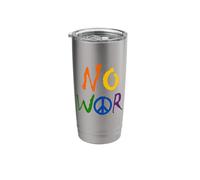 No War - A Peace Symbol Rainbow Colours Stainless Steel Insulated Tumbler