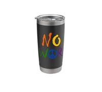 No War - A Peace Symbol Rainbow Colours Stainless Steel Insulated Tumbler