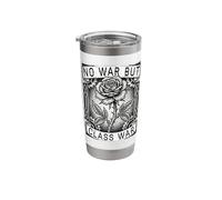 No War But Class War Labor Day Flag Thorny Flower Stainless Steel Insulated Tumbler