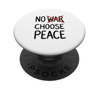 No War Choose Peace Doodle Text PopSockets Adhesive PopGrip