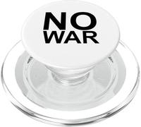 No War Large Writing in Black with White Border PopSockets PopGrip for MagSafe