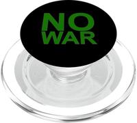 No War Large Writing in Green with Grey Border PopSockets PopGrip for MagSafe