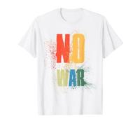 NO WAR Stop War Peace Value Graphic T-Shirt, Men, White, S