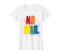 NO WAR Stop War Peace Value Graphic T-Shirt, Women, White, S