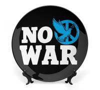 No War We Want Peace Bone China Decorative Plates for Display Ceramic Ornament for Wall Decor Festival Wedding Gift
